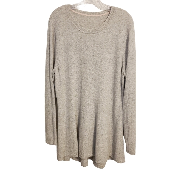 Unbranded | Women's Gray Scoopneck High Low 100% Cashmere Sweater (Size Large) - Picture 1 of 14